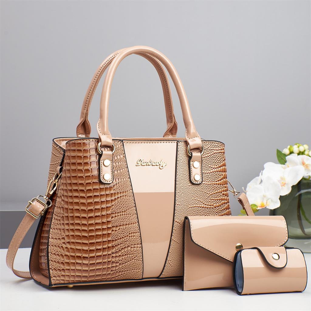 Mother and child bag Taizhou women's bag handbag crocodile pattern shoulder messenger bag three-piece set women's bag