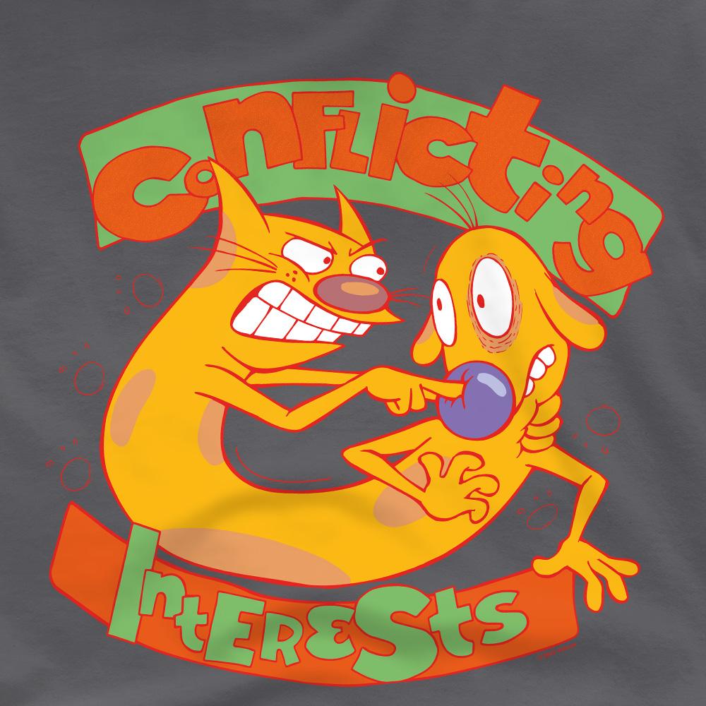 CatDog Mens Conflicting Interests T-Shirt