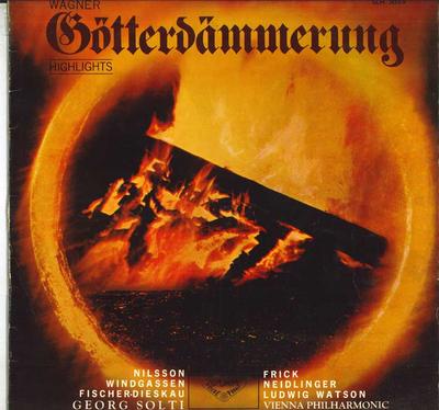LP Record GEORG SOLTI, THE VIENNA STATE OPERA - Wagner Gotterdammerung Highlights SLH3025 LONDON Japan Classical Used