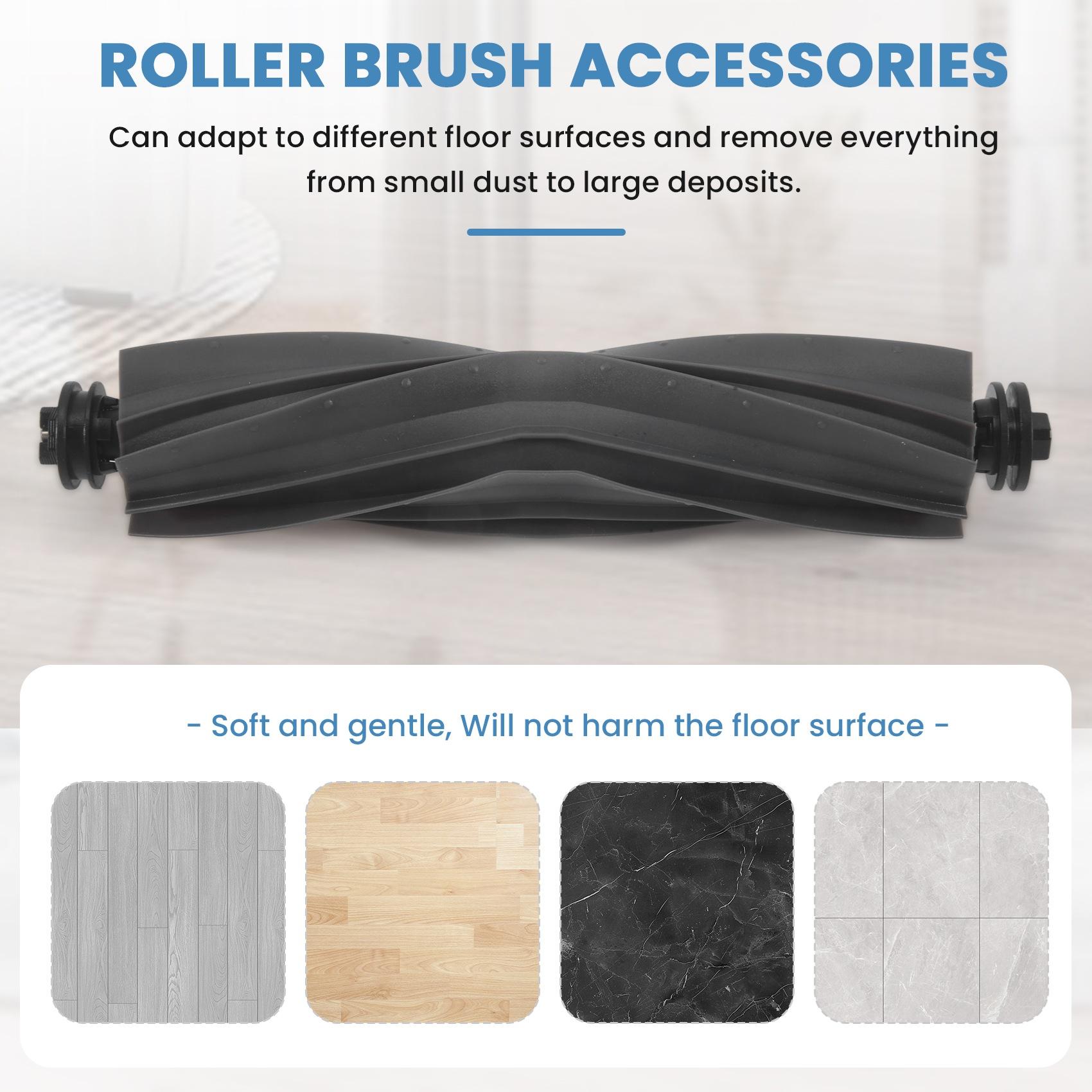 

ABWR-For Xiaomi Dreame Bot L10S Pro L10S Ultra S10 S10 Pro Robot Vacuum Cleaner Rubber Brush Main Brush Replacement Parts серый