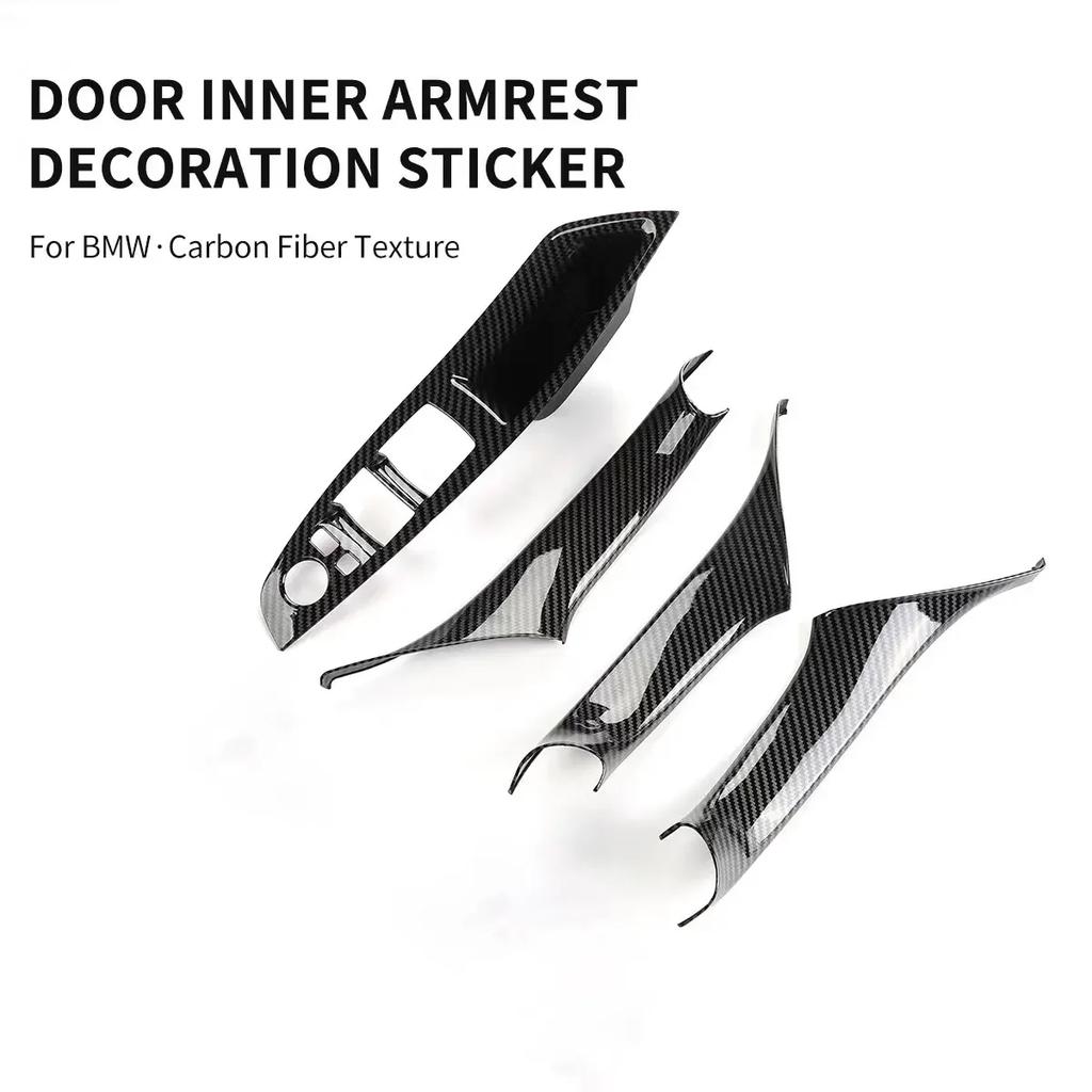 New Car Door Handle Panel Protector Pull Trim Cover For BMW 2011-2017 5 Series F10 F18 F11 Auto Interior Door Handles Stick