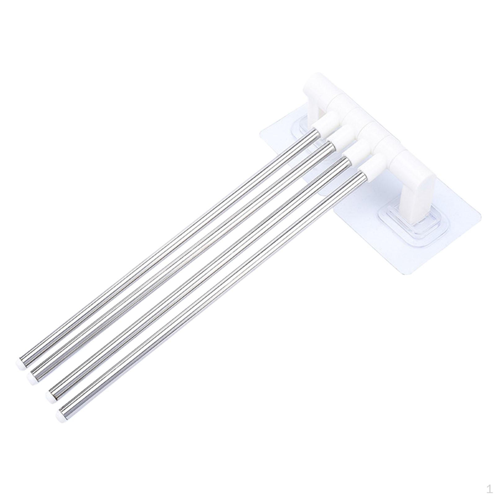 

Swivel Towel Rack 4 Arm 180 Rotation Space Saving Holder Storage Organizer Hanger for