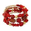 Unisex Bracelet Alloy Irregular Shape Stones Multi-layered Stacking Retro Ethnic Bohemian Faux Turquoise Faux Agate Elastic Cord Wrist Jewelry
