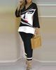 2023 Spring Women's European & American V-Neck Long-Sleeve Fashion Set