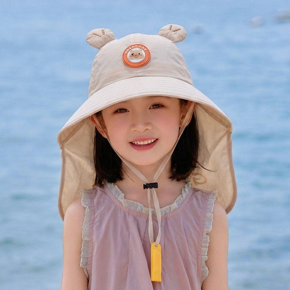 Whistle~ Extended Shawl Kids Whistle Sunscreen Hat Sun Protection Summer Sunshade Hat  Spring