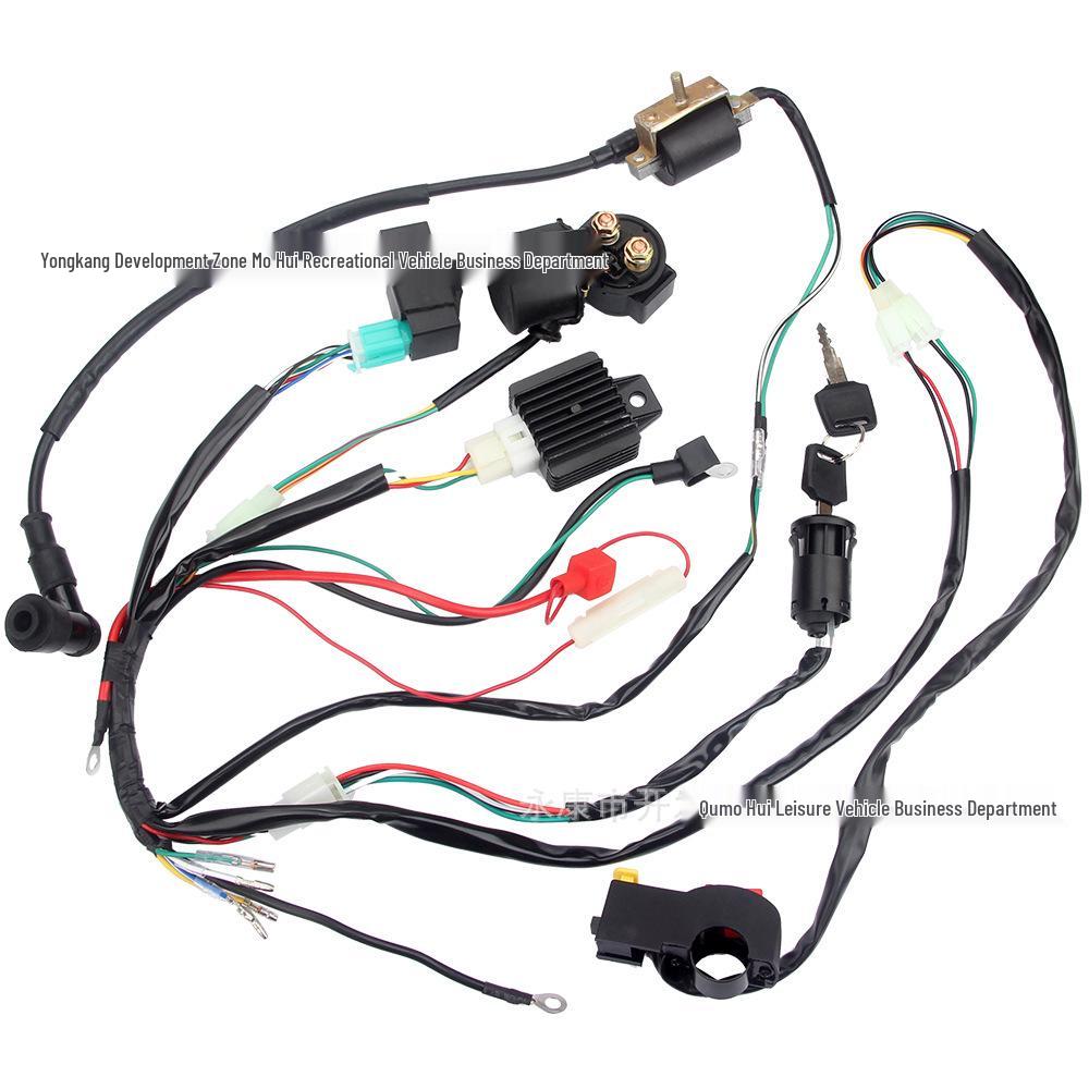 Off-road Motorcycle/ATV/Dune Buggy Parts: Complete 50-110CC Wiring Harness & Ignition System CDI