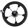 Stainless Steel Boat Steering Wheel Black Foam Grip Destroyer Steering Wheel  Marine Use