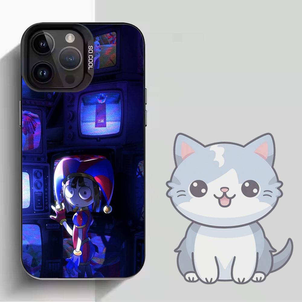 

Потрясающий D-Digital C-Circus Чехол для телефона для iPhone 16,15,14,13,12,11,Mini,Pro,MAX,plus,Черный Матовый Ударопрочный Чехол iPhone12