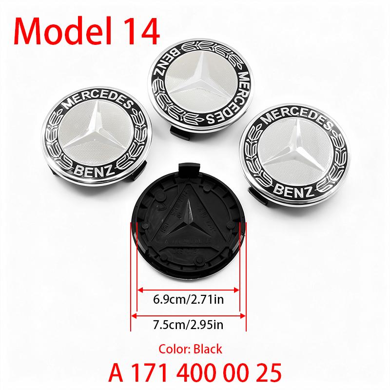 4Pcs 60mm 75mm Car Wheel Center Logo Badge Hub Cap For Mercedes Benz W211 W205 W213 W203 C218 A207 CLA CLS E Class Accessories