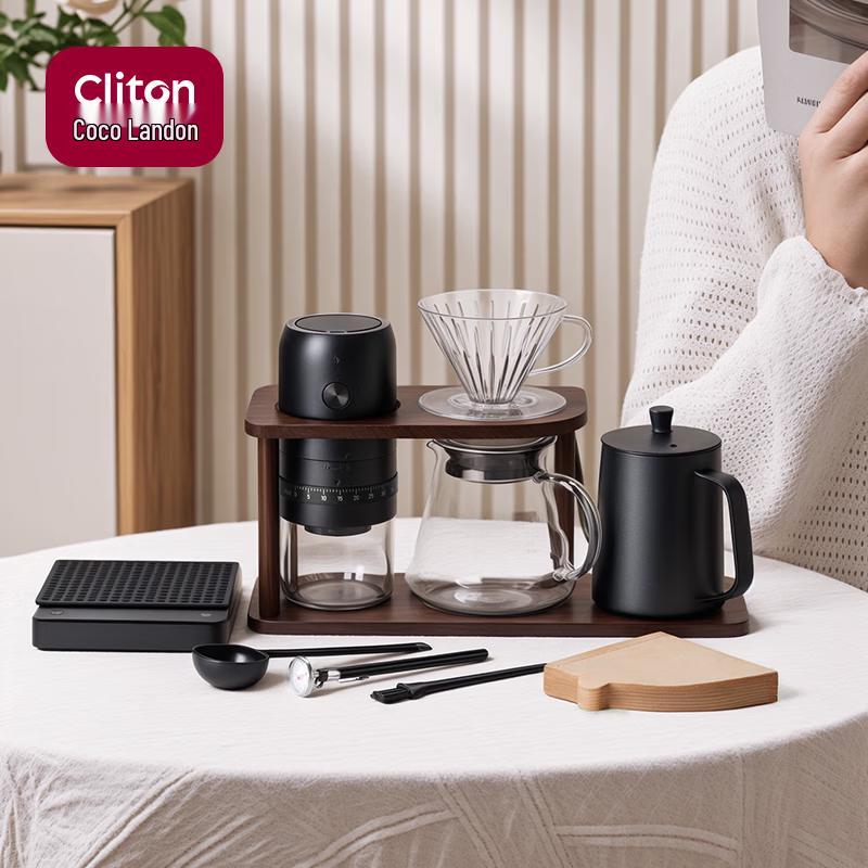 CLITON Coffee Grinder & Pour-Over Set