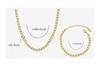 European & American Hip Hop Retro Bracelet & Necklace Set: 18K Gold Titanium Steel Chain, Stainless Steel, Personalized Design