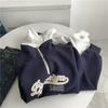 American Vintage Letter Embroidered Loose Fit Pullover Hoodie For Casual Women