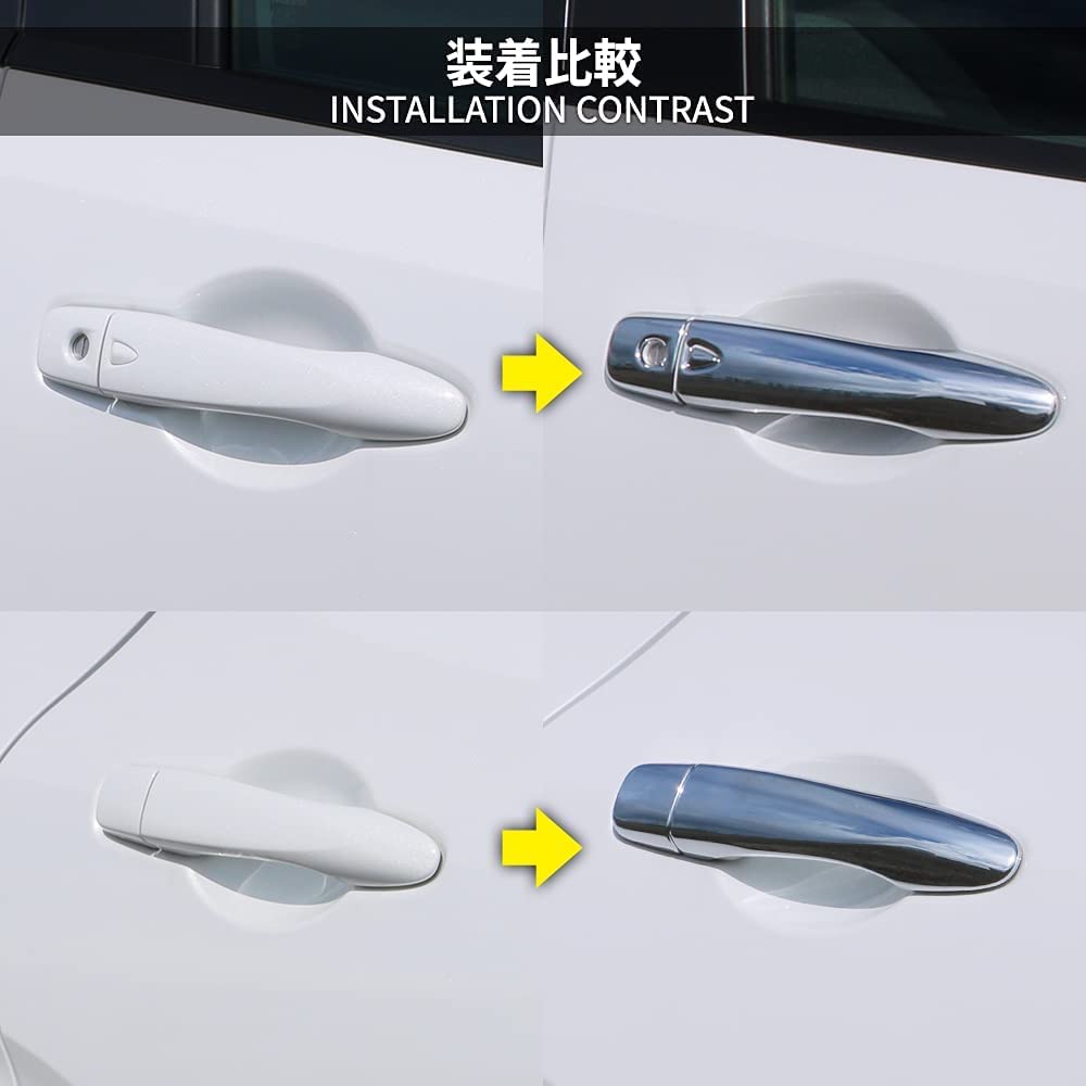 HYJOUM Outer Door Handle Covers for Nissan Note 2021 and later Includes Bowl and Handle and Smart Key (14-Piece Set, Silver) (E13 e-POWER) models.