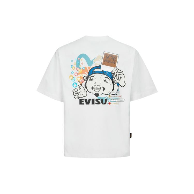 Evisu SS24 Godhead With Social Media Inspired Print Relax Fit T-shirt 2ESHTM4TS8058RXCT