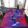 Green Sports Poster Design Customizable Name Area Rug Suitable for Bedrooms Hallway Entryway Outdoor Antislip Carpet Anime Office Decor