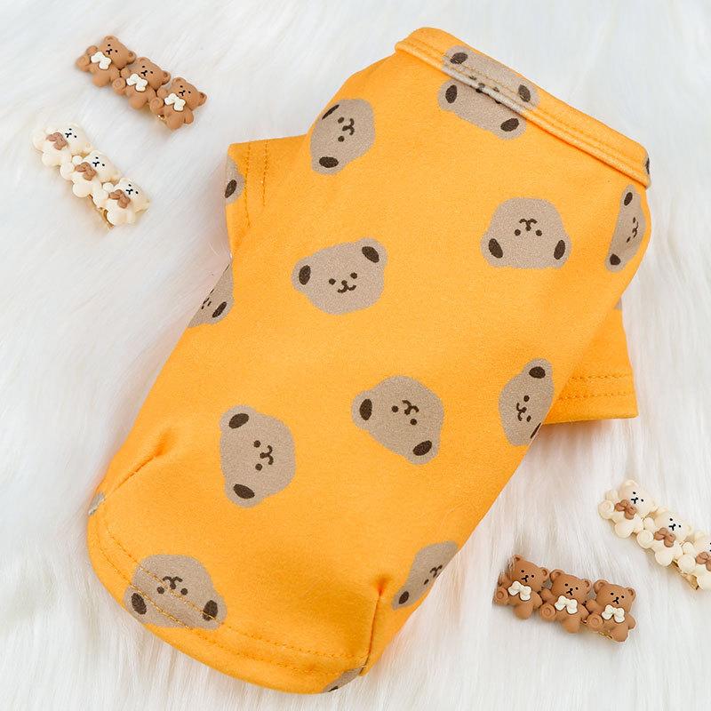 

Dog cat clothes autumn and winter bottoming shirt hemming bear multi-colored double-sided velvet pet clothes small and medium-sized products XL (bust 50CM recommended weight 8.5-12 catties)