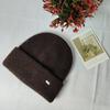 Wool blended knitted hat for women, thickened warm in autumn and winter, big head circumference, headgear, small face, wool hat for men