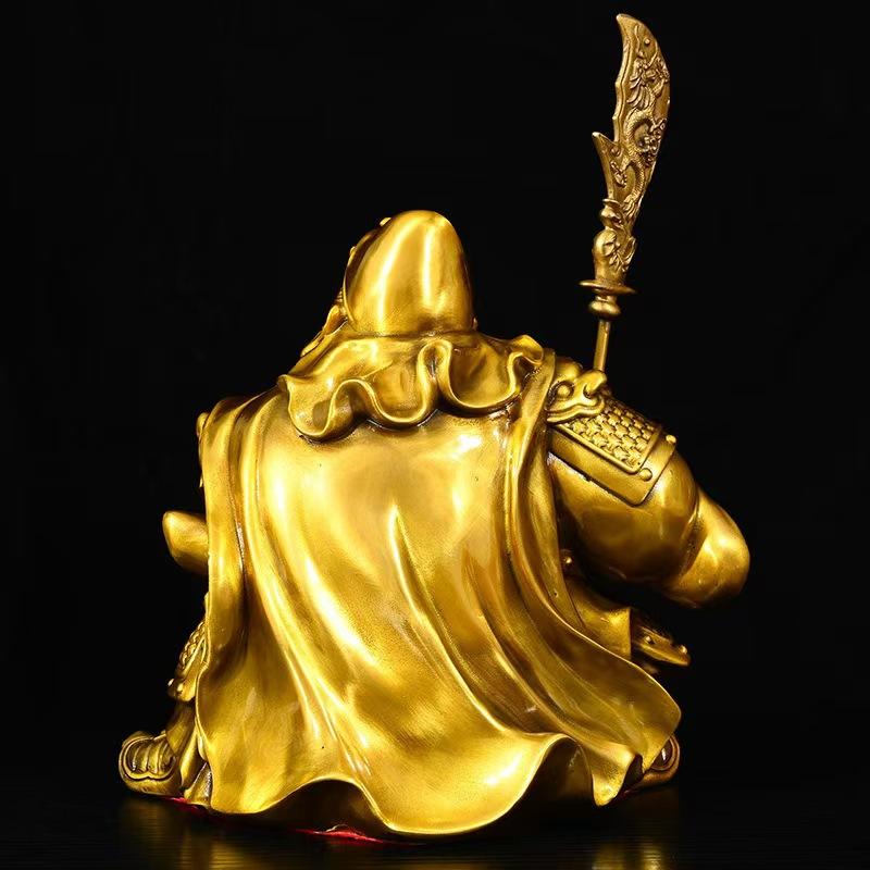 Copper Cartoon Brass Decoration Money Cornucopia Gong Opening Living Room Lord Guan The Second God Of Wealth Craf