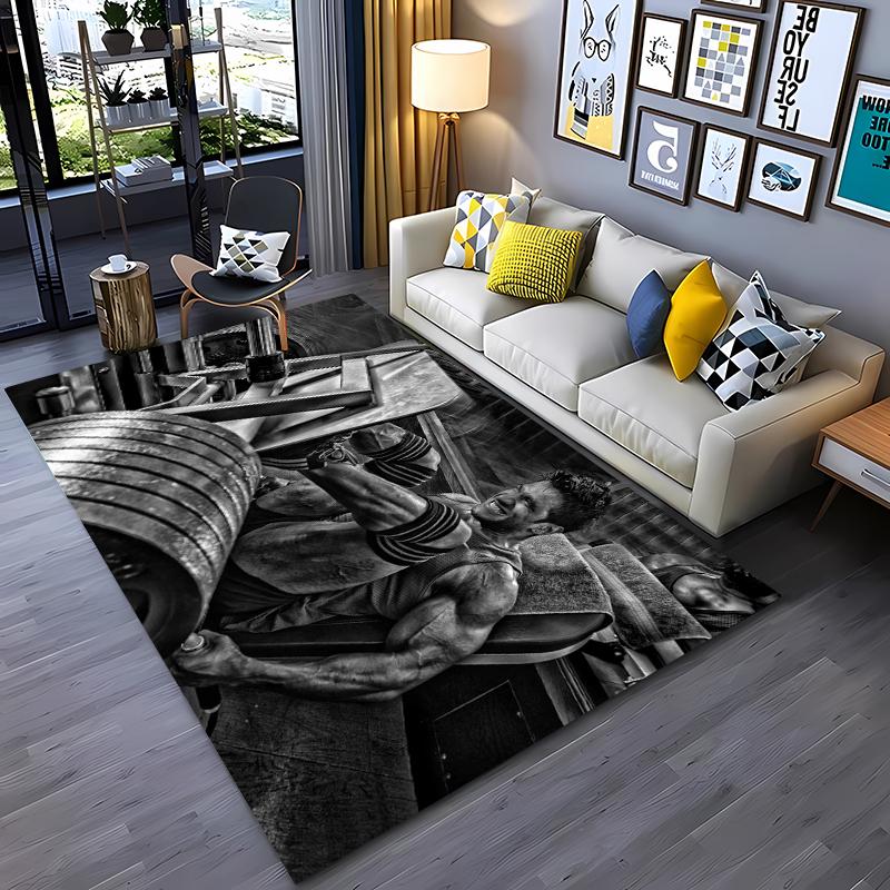GYM Téma 3D Tisk Velkoplošné Koberce pro Domácí Obývací Pokoj Dětskou Ložnici Pohovku Vstupní Rohožka Kuchyňské Podlahové Koberce ProtiskluzovéDekor