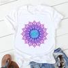 2024 Hot Sale Colorful Mandala Print Tshirt Girls Yoga Succulent Love T Shirt Women Zen Hobo Boho Paix Tshirt Female Streetwear