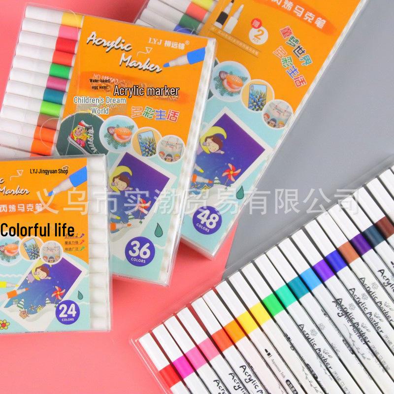 Large-Capacity Waterproof Acrylic Graffiti & Art Marker - Quick-Drying, Non-Transparent Colors