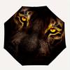 1pc Tiger Face Automatic Open/close Folding Umbrella, Compact Portable Travel Umbrella,Durable Construction yy250814151