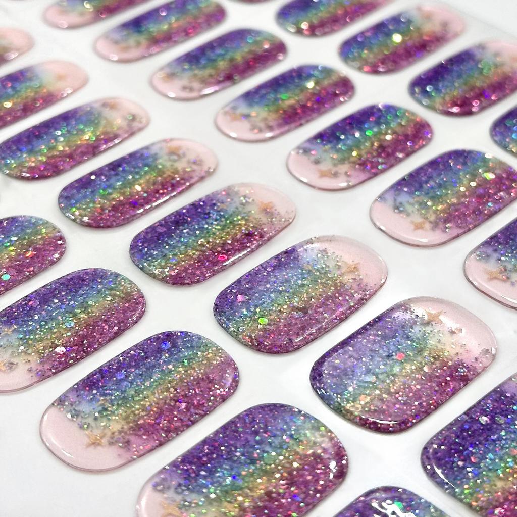 Transparent Nude UV Gel Nail Art Stickers: Semi-Cured, Semi-Baked Manicure Sheets