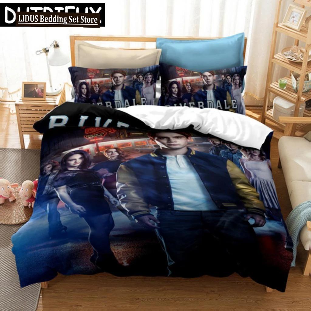 Movie Riverdale Bedding Set Teens Boys Duvet Cover Set With Pillow Cover Comforter Set Single Queen King Full Size Duvet Cover