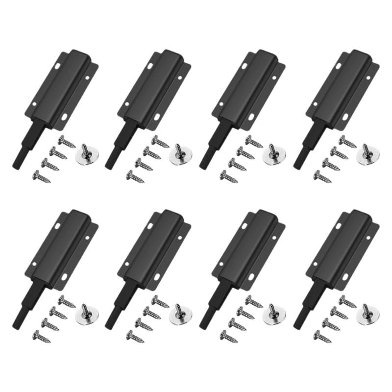 8pcs Practical Magnetic Push To Open Drawer and Cabinet Catching for Invisible Door and Wardrobes Household Use