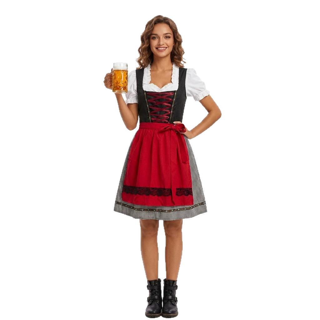 Halloween Carnival Ladies Traditional German Oktoberfest COS Munich Bavarian Beer Dress Performance Costume