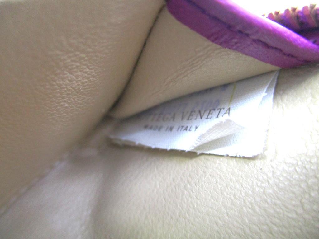 Authentic BOTTEGA VENETA Intrecciato Purple Leather Round Zip Coin Purse #9794  Refurbished