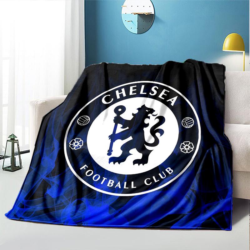 Football club.C Pattern Blanket for Home Decoration, Bed, Sofa, Car Travel, Camping, Suitable for All Seasons, Birthday Christmas Gift