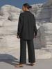 2025 Herbst Damenmode Zweiteiler: Lockere Strickjacke & Weitbeinige Hose