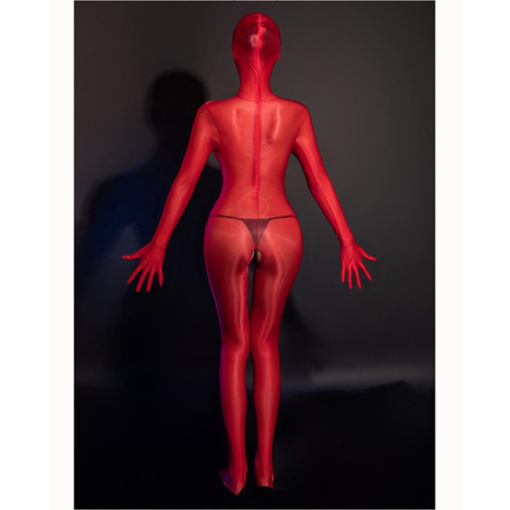 Sexy Single Zipper All-Wrap Stockings Tights Sleeping Bag Beaded Body Wrap Anti-Hook Black Silk Tight Bodysuit Bodystocking