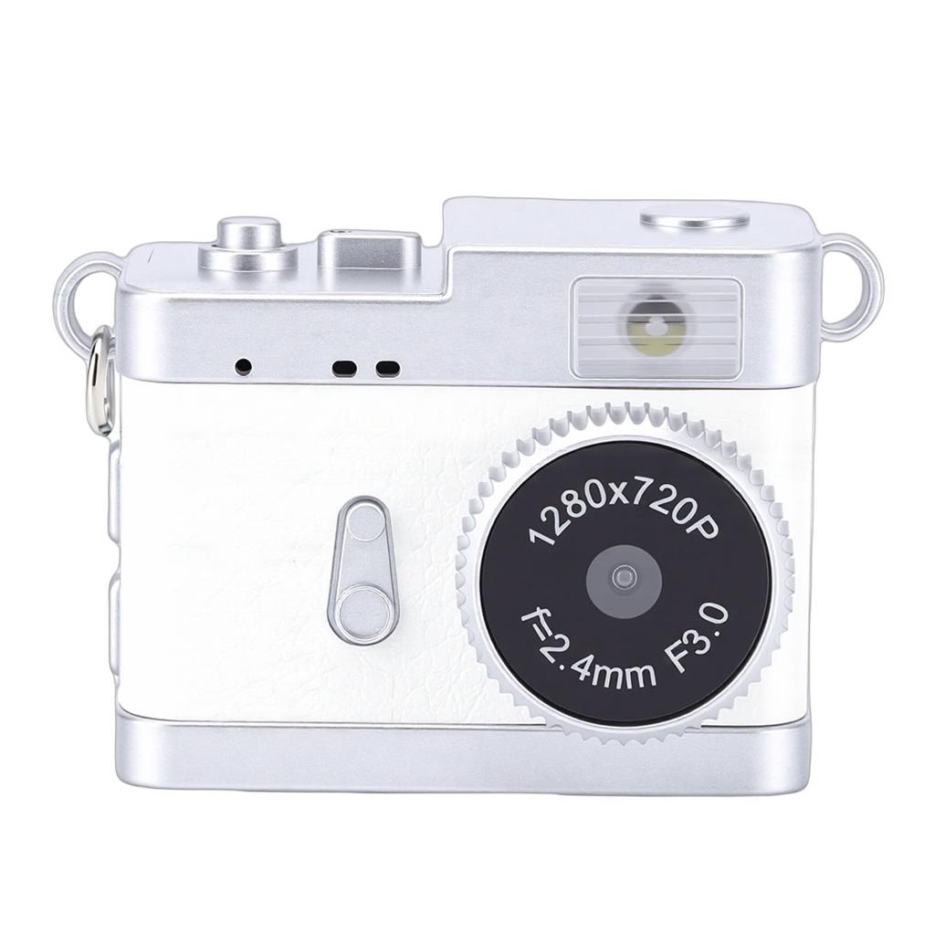 Keychain Camera HD Retro Digital Tiny Portable Pocket Camera CCD Fun Gadget with LED Light 5 Filters for Travel Study