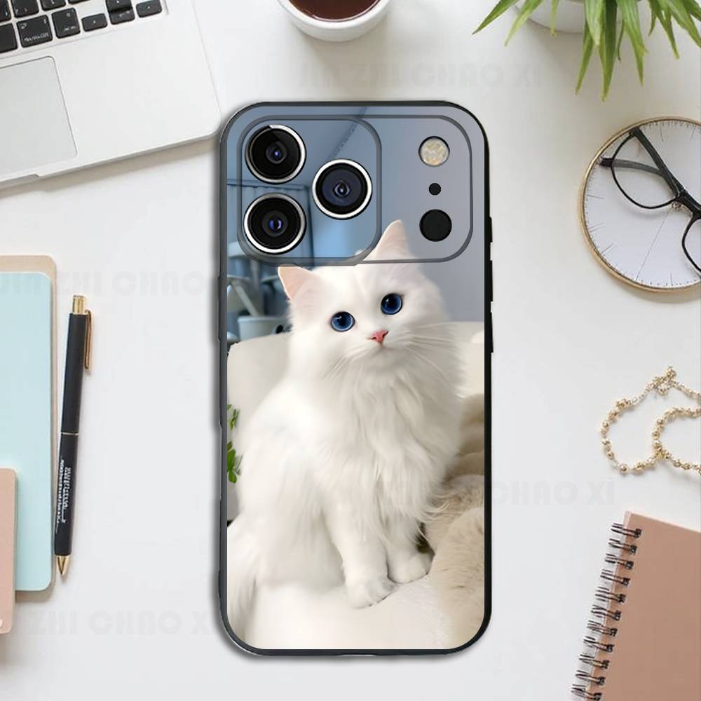 

Cut Little Cat Silicone Phone Case For IPhone 17 16 15 14 13 12 11 X XS Plus Pro Max Shockproof Soft Cover iPhone16
