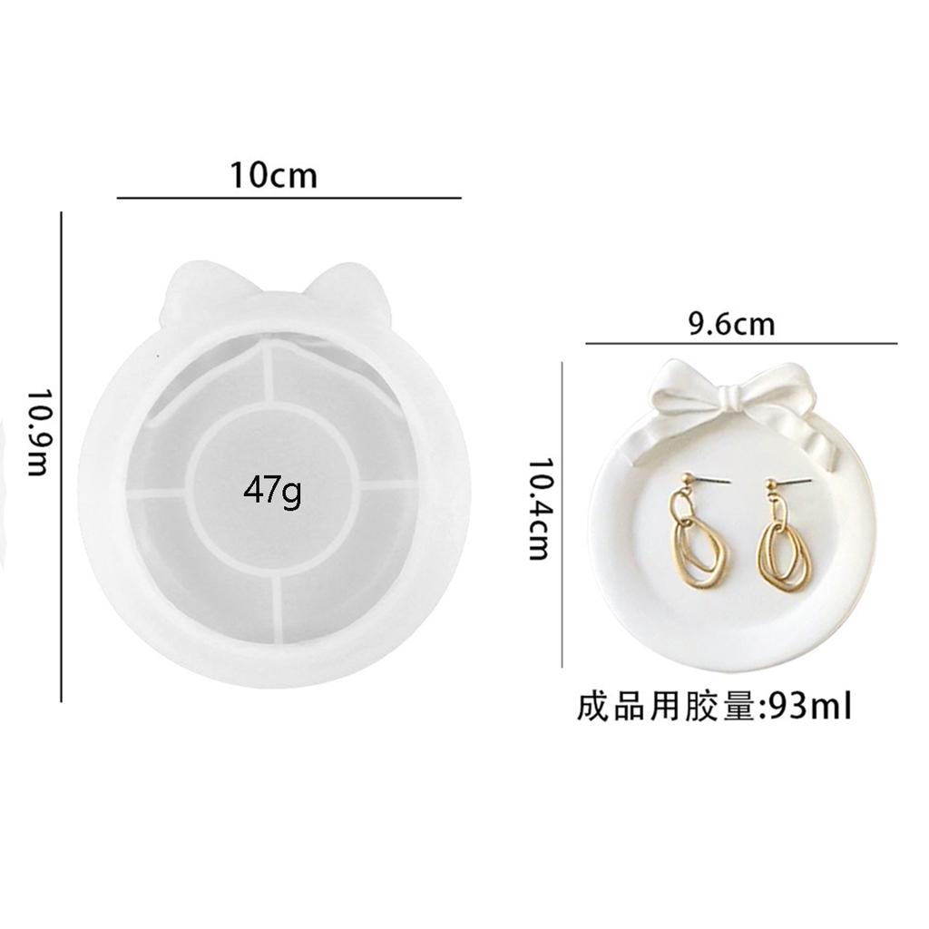Bow Lace Tray Cement Silicone Molds DIY Bow Concrete Plaster Mould Ashtray Coaster Crystal Mould Gypsum Mold Home Decor Craft