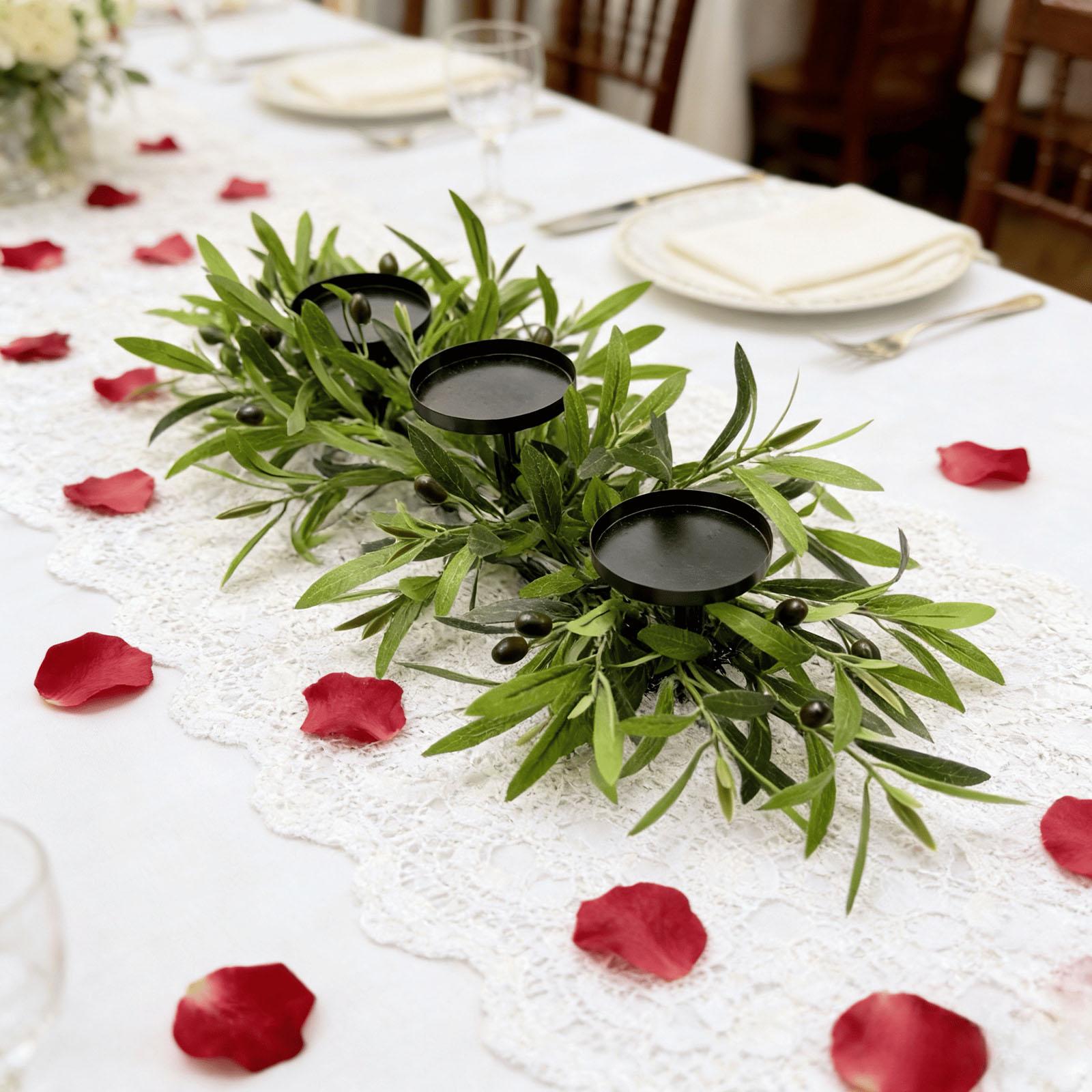 Olive Leaf Artificial Candle Ornament One Size