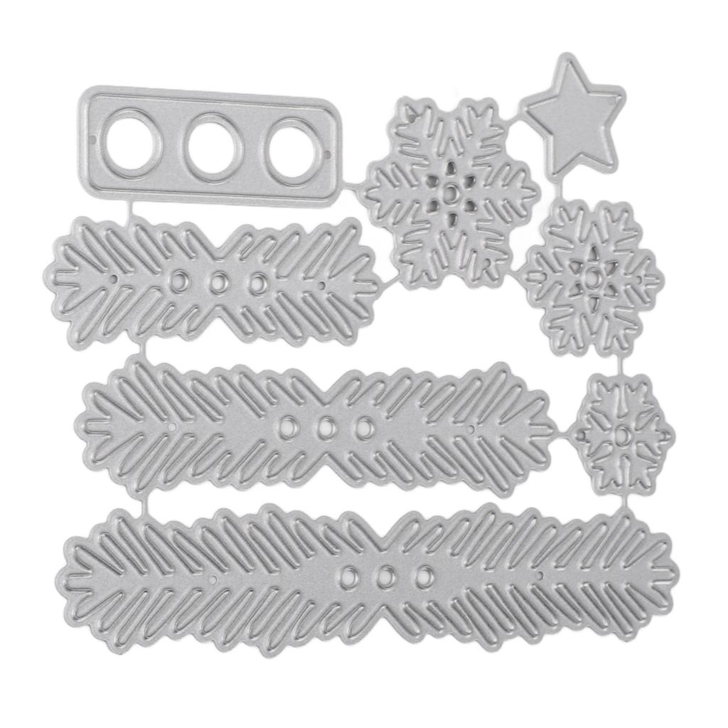 Christmas Die Cuts Carbon Steel Snowflake Pine Leaf Christmas Craft DIY Embossing Stencil Template
