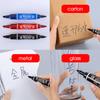 Double-Ended Oil-Based Markers,Large-Tip Pen Refillable High-Capacity Logistics Marker, 6mm-1mm Nib,Quick-Drying,Non-Erasable