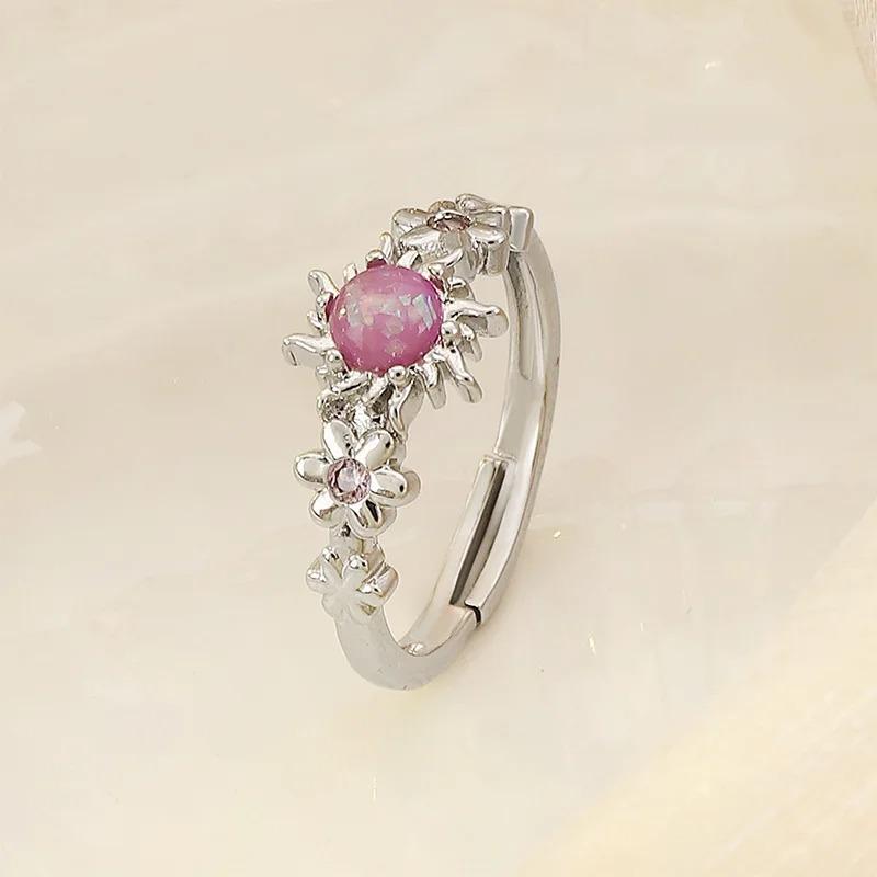 

Кольцо Sun Flower для пар, модные регулируемые женские кольца, открывающиеся парные кольца, элегантное темпераментное кольцо для женщин и мужчин, ювелирные изделия, водонепроницаемые ювелирные изделия, подарки серебряный