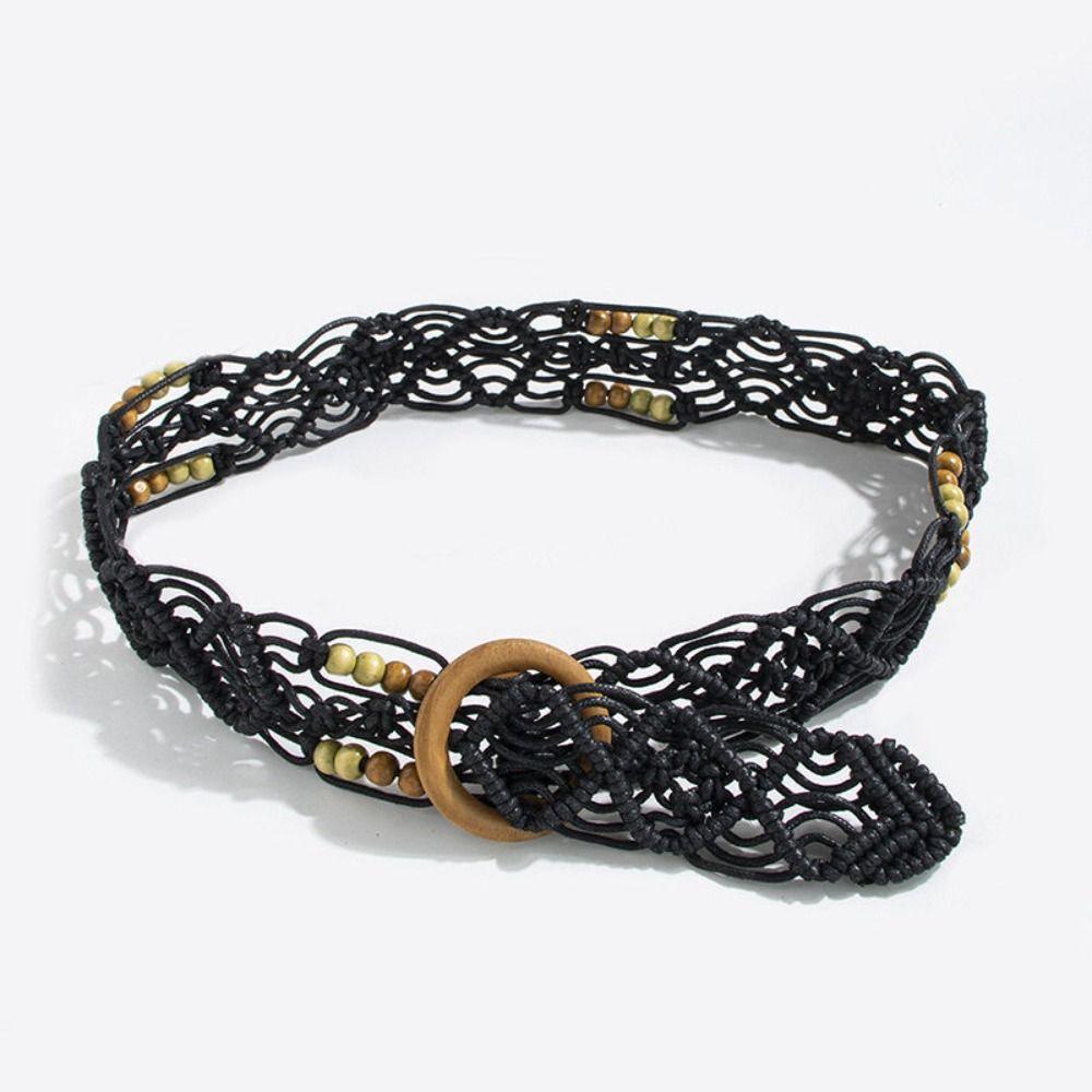 Retro Weave Belt Woven Waist Rope Personality Ethnic Style Waistband  Women
