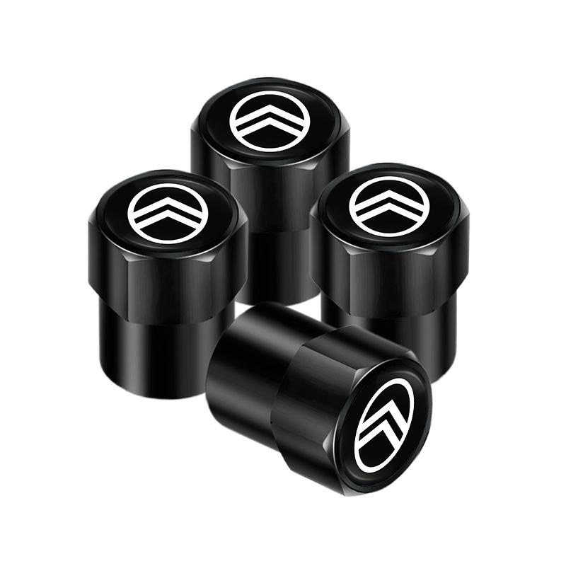Aluminum Alloy Car Tire Valve Stem Caps Wheel Valve Accessories For Citroen C5X e-C4 X e-C3 C4 C3 C5 Berlingo C-Elysee C-Crosser sdcr63