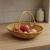 Geflochtener Korb Vielseitig Picknick mit Griffen Multifunktional Rattan-Stil Tragetasche für Draußen,