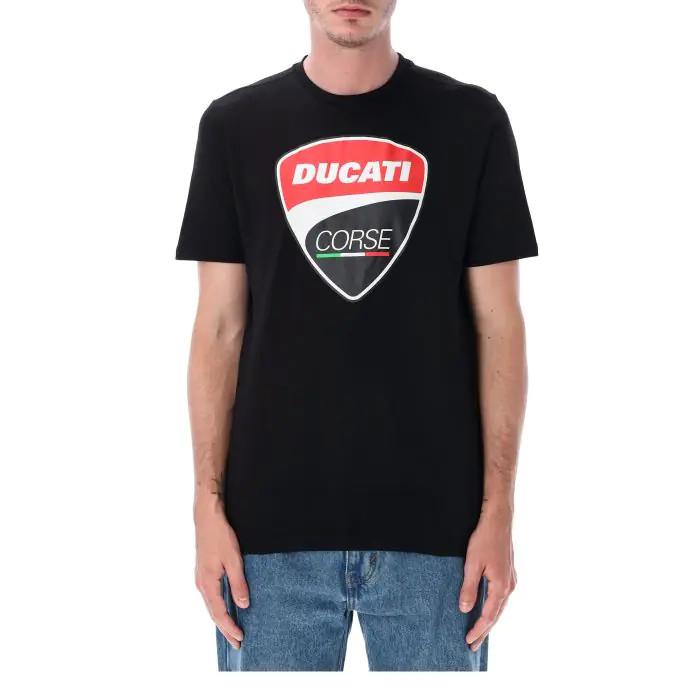 DUCATI CORSE Offizielles Großes Logo Schwarzes T-Shirt - 24 36018 Unisex T-Shirt