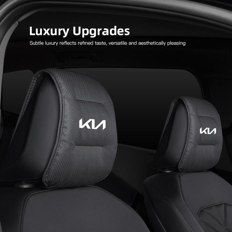 Autositz Kopfstützen-Schutz Auto Kissenbezug Aufkleber für KIA K5 Sorento Ceed Sportage Carnival Stinger Forte Niro Soul Cerato