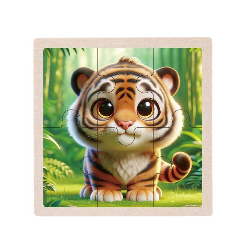 Wooden Educational Jigsaw Puzzle for Toddlers, Ages 1-5