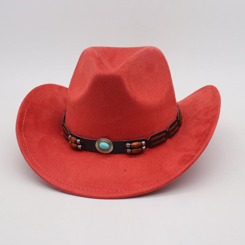 Cappello Western da Cowboy Transfrontaliero Vendita all'Ingrosso Calda Stile Etnico Cappello a Cilindro Tibetano Prateria Ciclismo Vacanza Parasole Cappello Protezione Solare