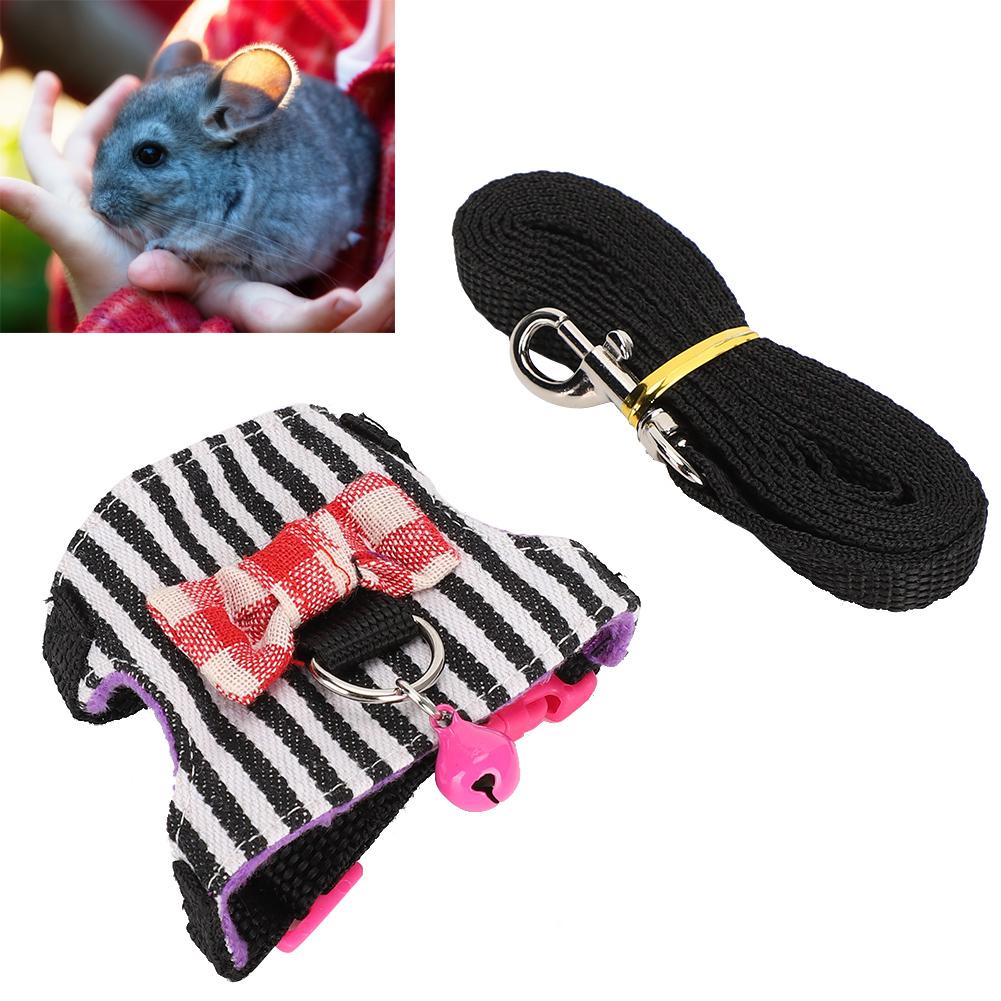 Small Pet Animal Leash Harness Set Comfortable Chest Strap Traction Vest for Ferret Chinchilla SquirrelS