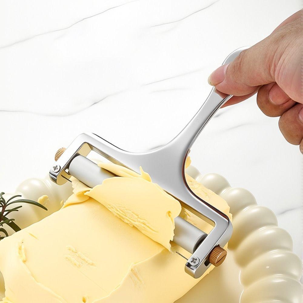 with Replacement Wire Cheese Slicer Adjustable Thickness Cheese Block Grater Cheese Cutter Cheddar